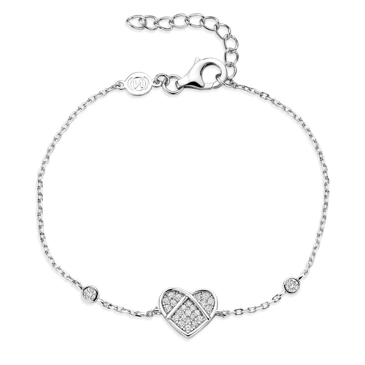 Bracelet Naiomy Cœur - Argent et Zircon (N5E64)