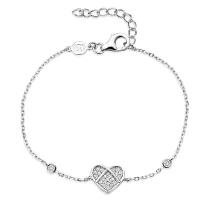 Bracelet Naiomy Cœur - Argent et Zircon (N5E64)