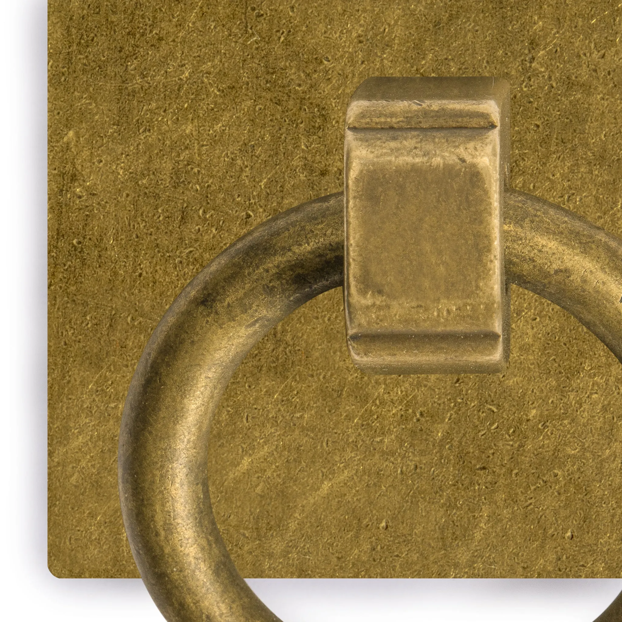 Brass Ring Plate Pulls 1.9" - Set of 2