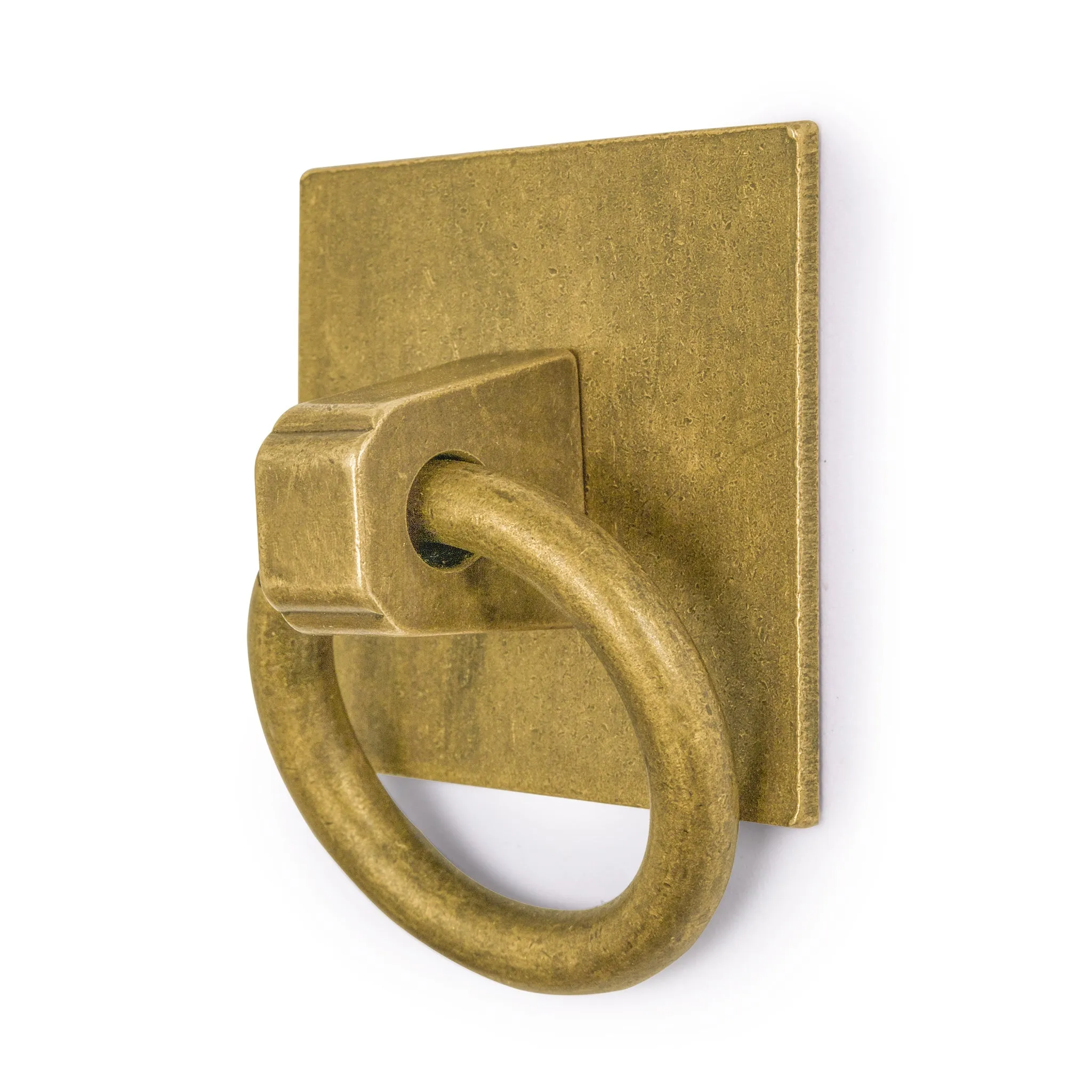 Brass Ring Plate Pulls 1.9" - Set of 2