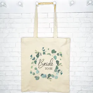 Bride To Be Eucalyptus Wreath Wedding Tote Bag