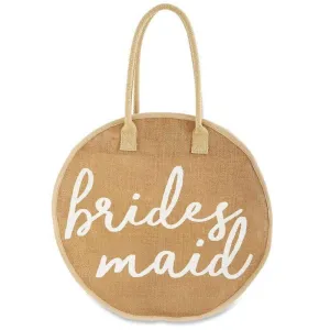 Bridesmaid Jute Round Tote - CLEARANCE