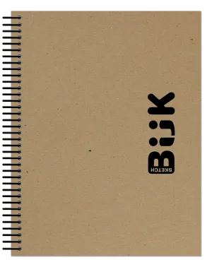 BUK brand Sketchbook. Spiral Bound. Left Spine. Multi-Media. (8.5" x 11") SB-2550-LS