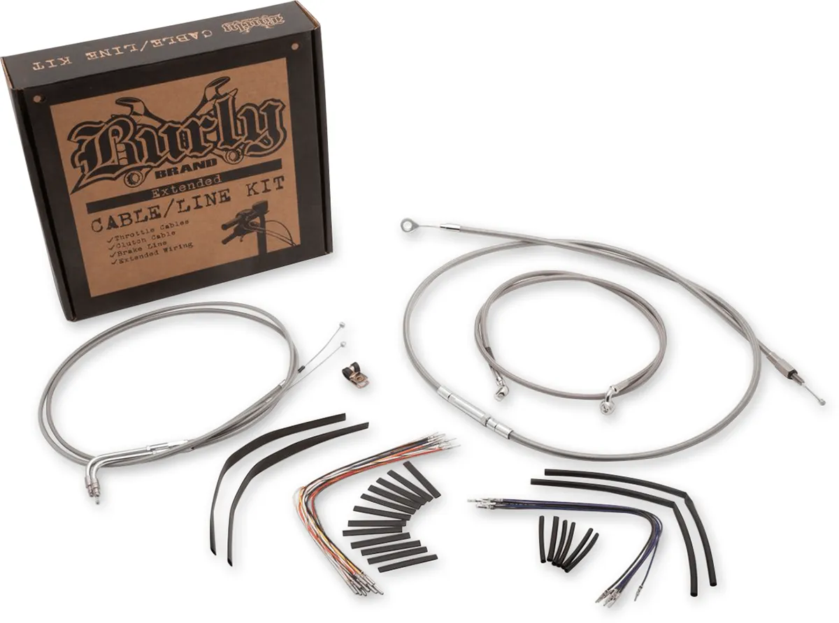 Burly Brand B30-1171 Handlebar Cable/Line Install Kit - Black