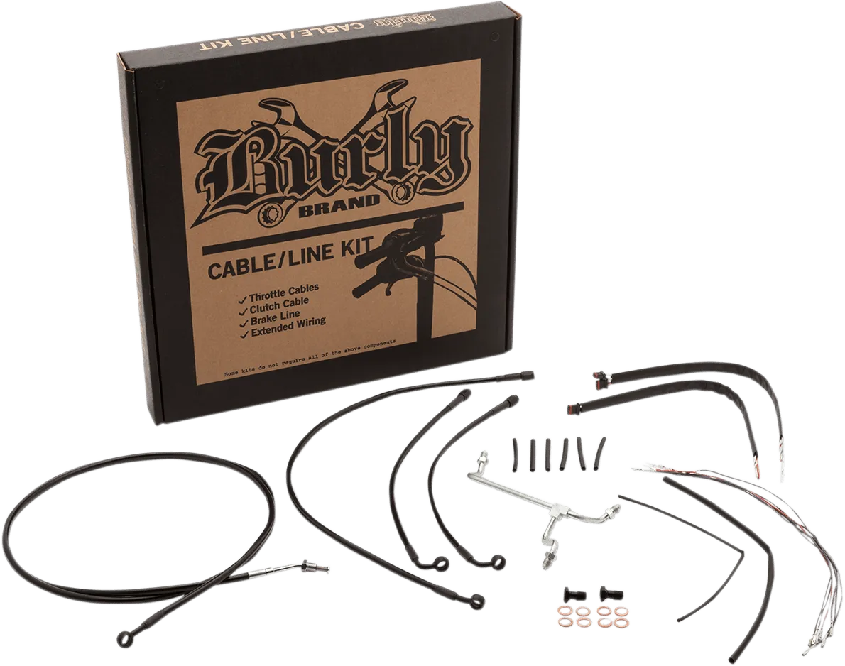Burly Brand B30-1171 Handlebar Cable/Line Install Kit - Black