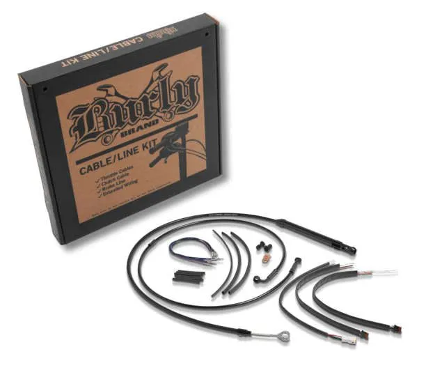 Burly Brand B30-1261 Handlebar Cable/Line Install Kits - Black