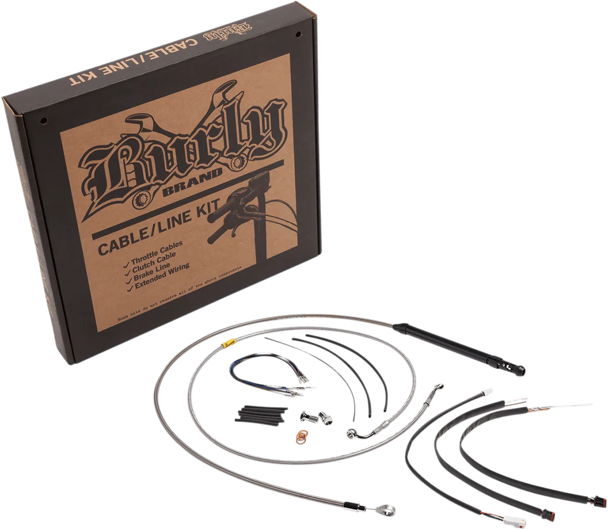 Burly Brand B30-1261 Handlebar Cable/Line Install Kits - Black