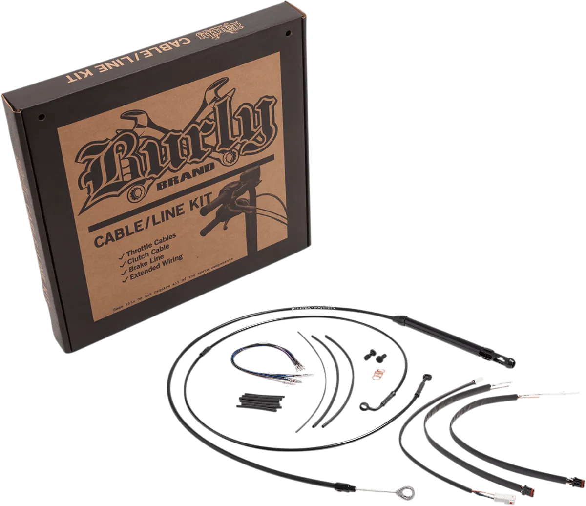 Burly Brand B30-1261 Handlebar Cable/Line Install Kits - Black