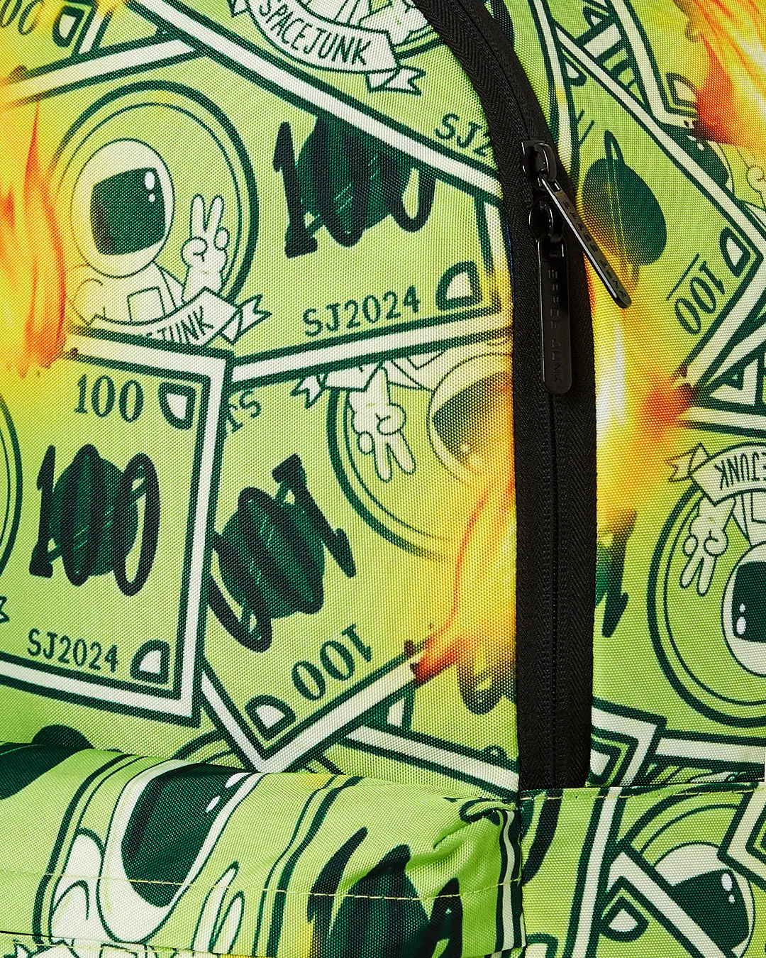 BURNING MONEY SPACE JUNK BACKPACK
