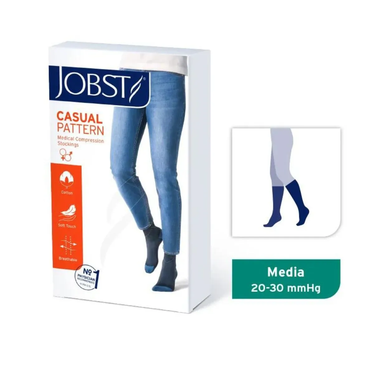 Calcetín Casual Pattern 20-30 mmhg Azul