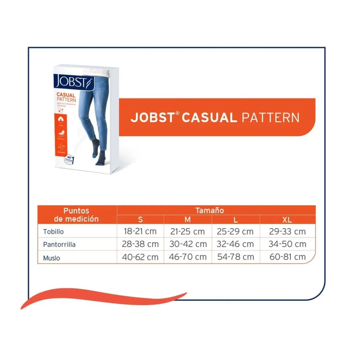 Calcetín Casual Pattern 20-30 mmhg Azul
