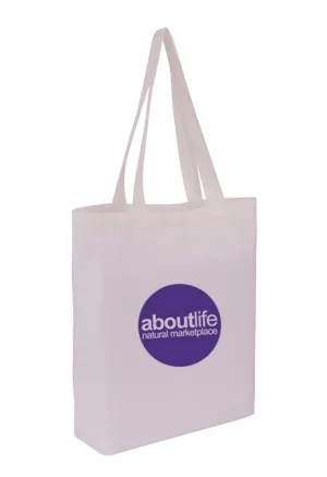 Calico Tote With Base Gusset Only - White - CTN-TT-WH-BTM