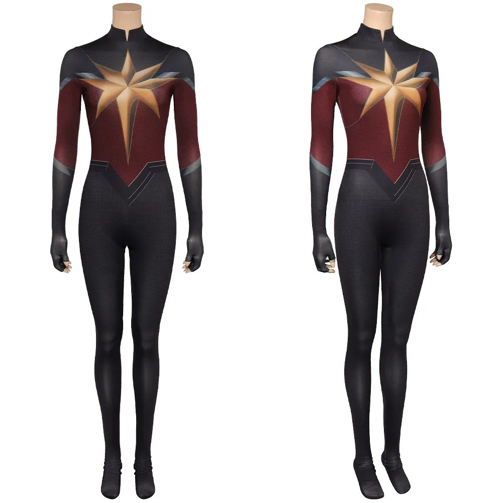 Carol Danvers Black Jumpsuit Cosplay Costume Outfits Halloween Carnival Suit