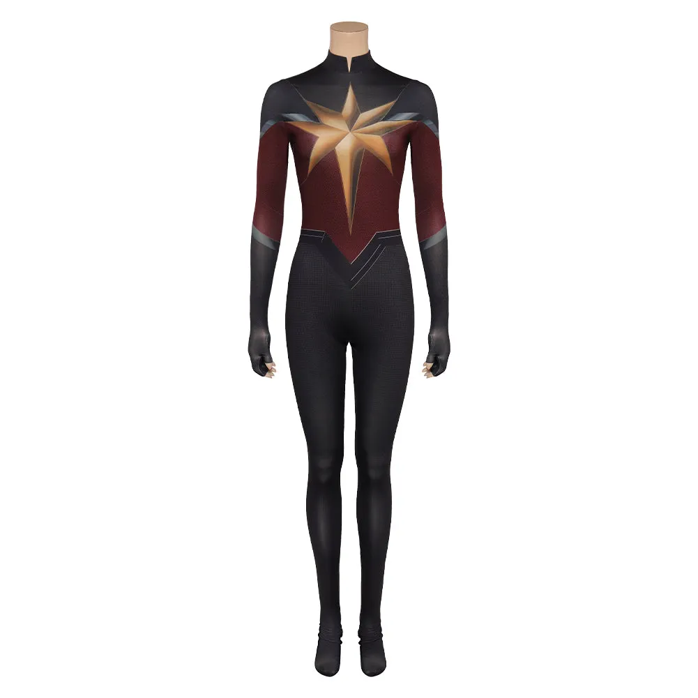 Carol Danvers Black Jumpsuit Cosplay Costume Outfits Halloween Carnival Suit