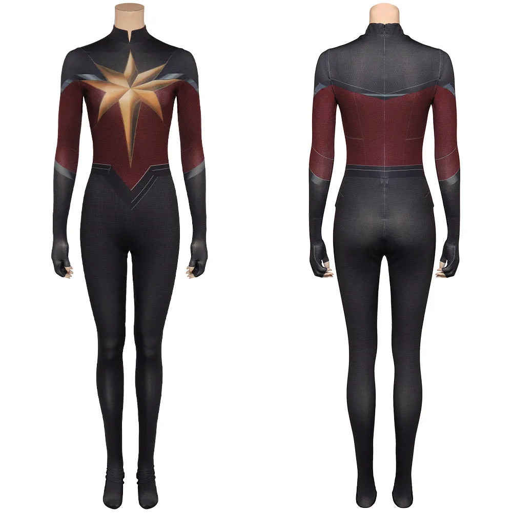 Carol Danvers Black Jumpsuit Cosplay Costume Outfits Halloween Carnival Suit