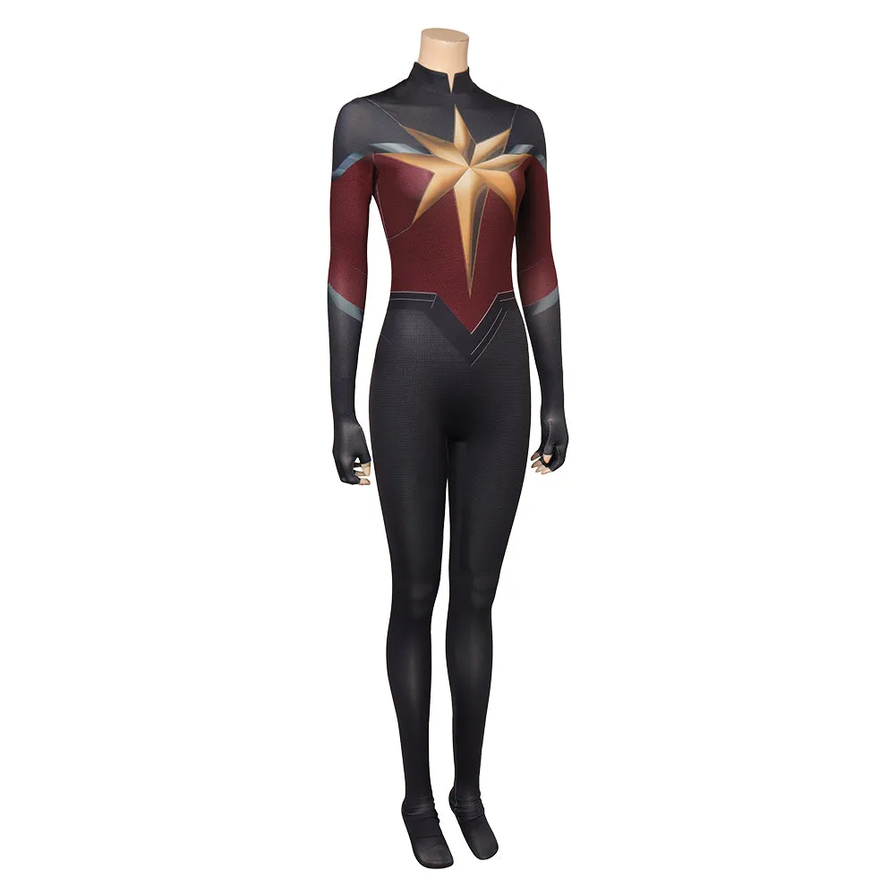 Carol Danvers Black Jumpsuit Cosplay Costume Outfits Halloween Carnival Suit