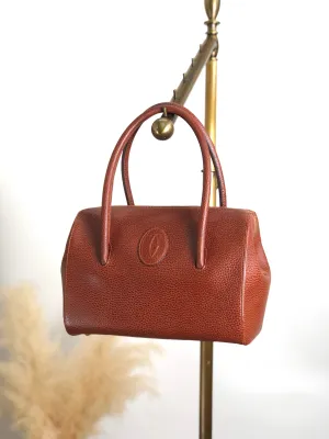 Cartier Handbag Boston bag Brown Vintage ksgkga