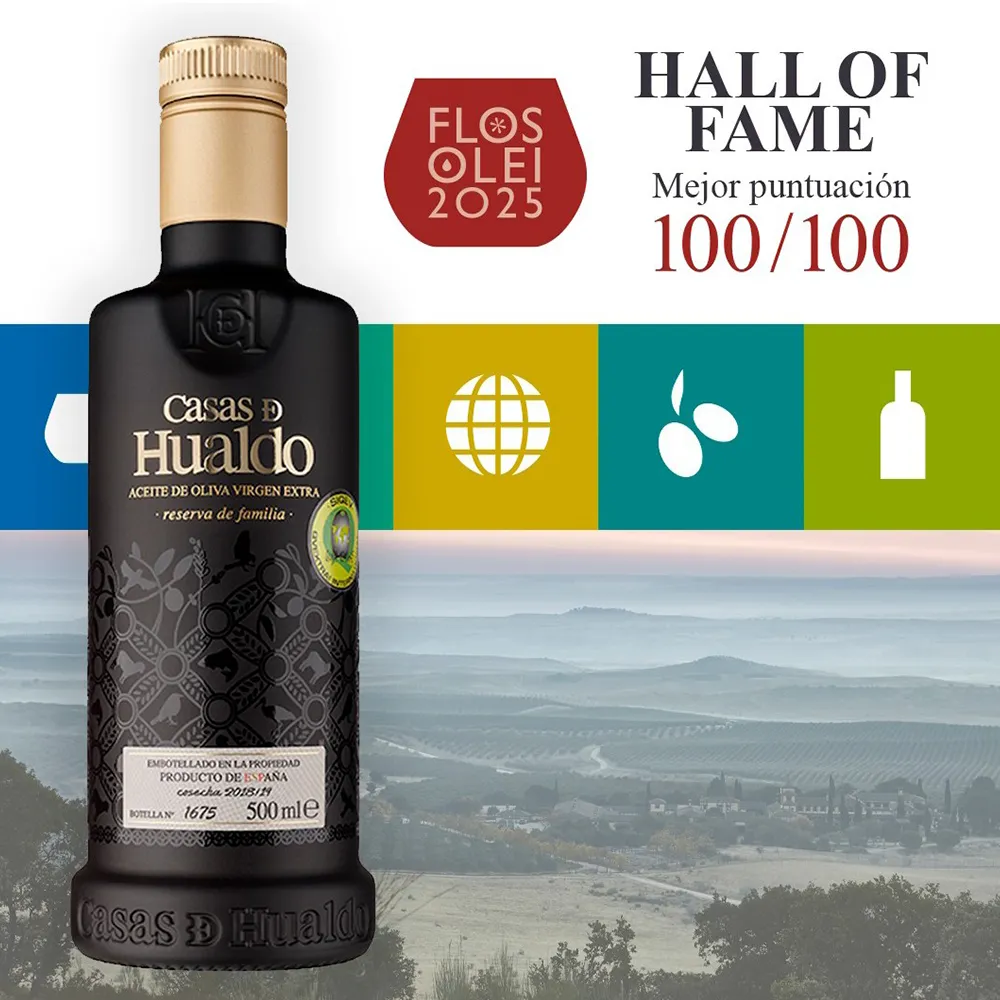 Casas de Hualdo Extra Virgin Olive Oil (500ml) - 100% Arbequina