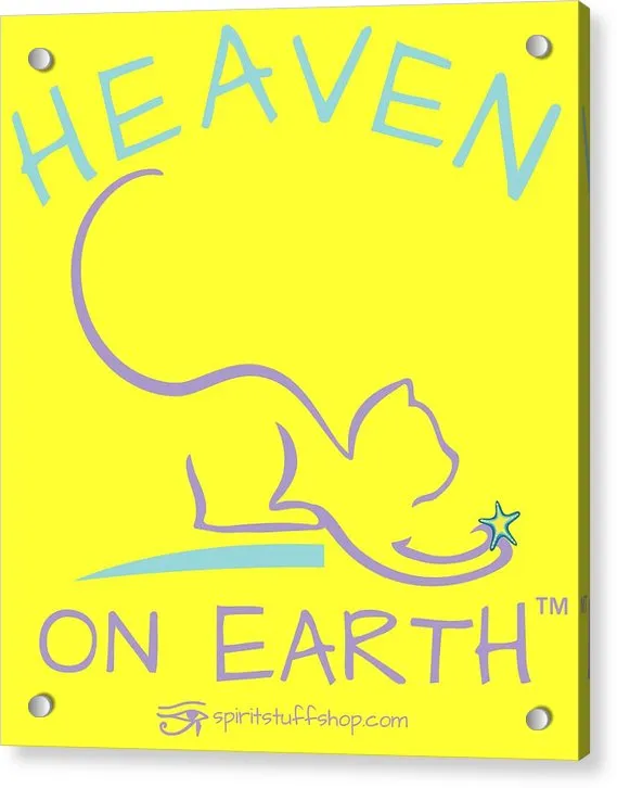 Cat/kitty Heaven On Earth - Acrylic Print