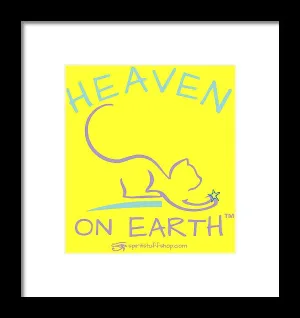 Cat/kitty Heaven On Earth - Framed Print