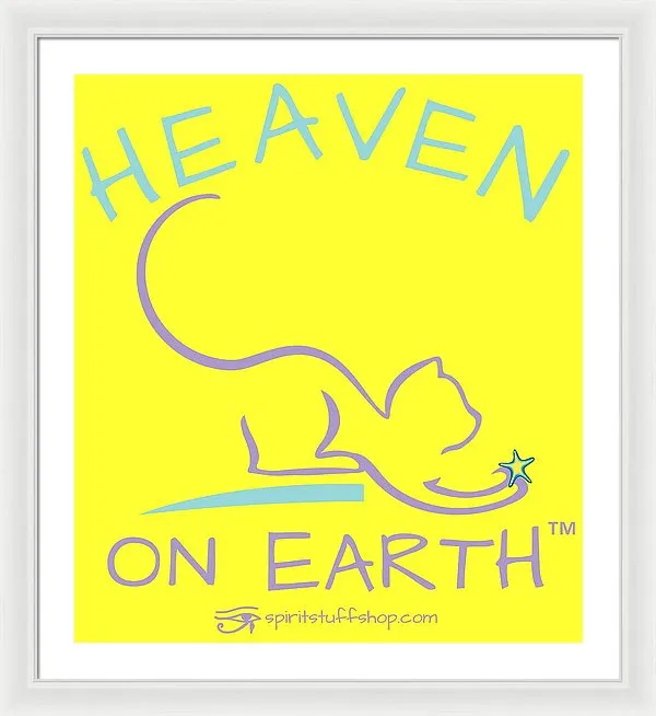 Cat/kitty Heaven On Earth - Framed Print