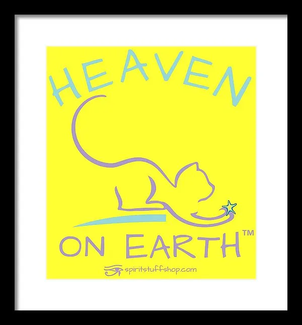 Cat/kitty Heaven On Earth - Framed Print