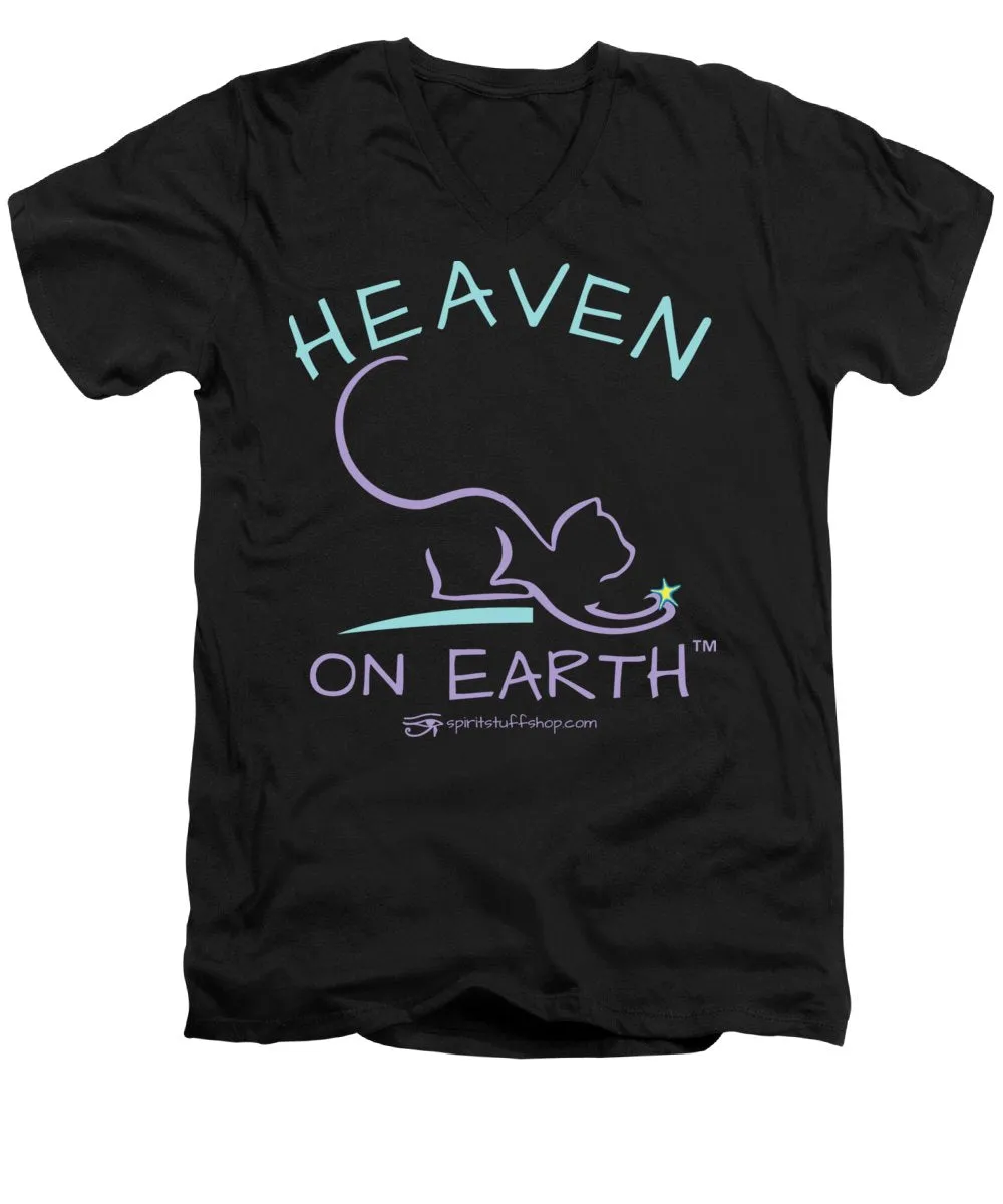 Cat/kitty Heaven On Earth - Men's V-Neck T-Shirt