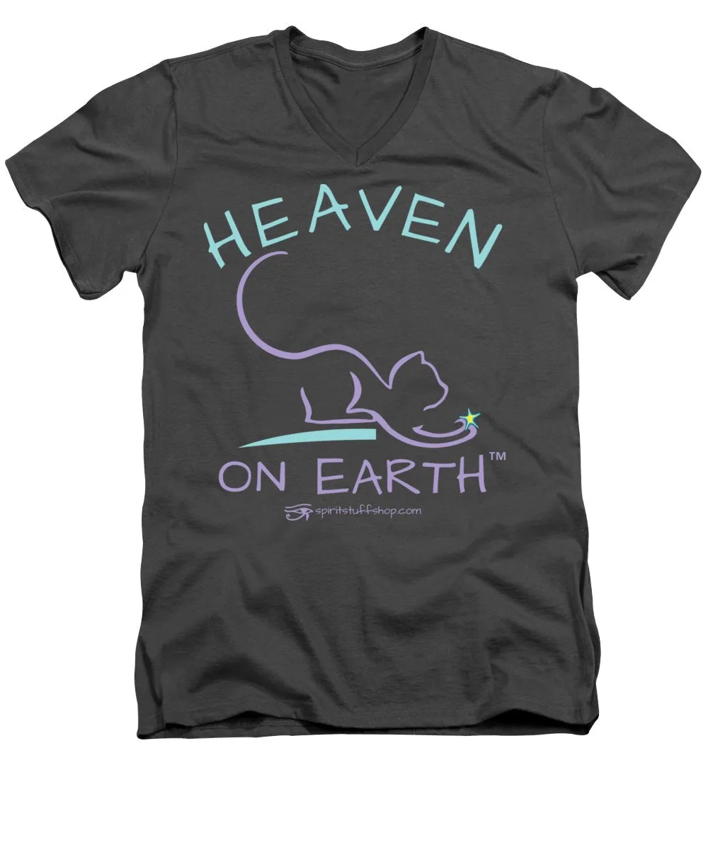 Cat/kitty Heaven On Earth - Men's V-Neck T-Shirt