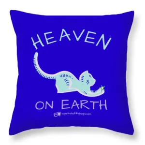 Cat/kitty Heaven On Earth - Throw Pillow