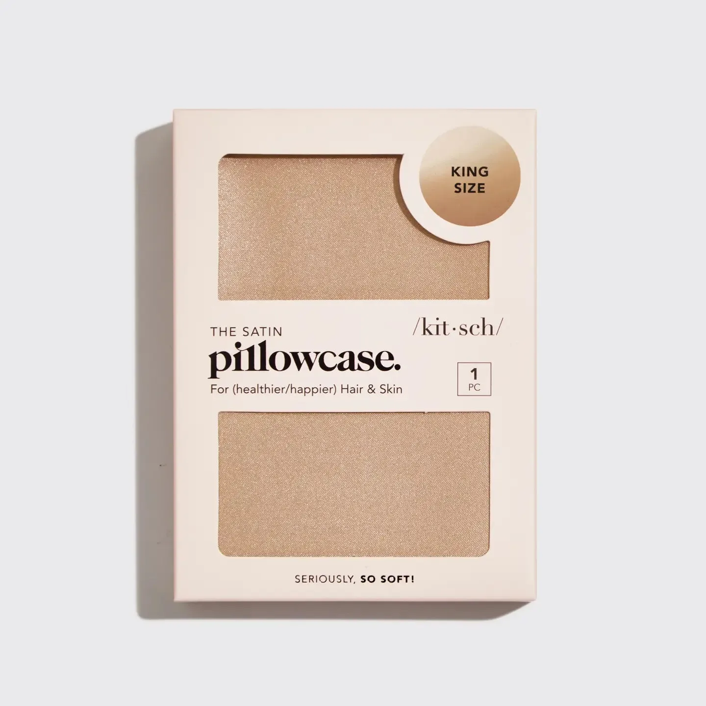 Champagne Satin Pillowcase - King