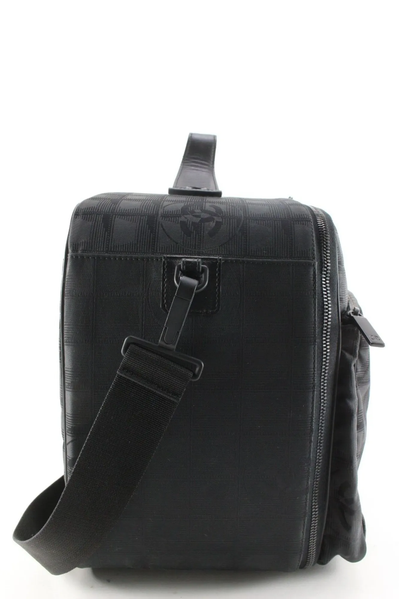Chanel Black New Line Suitcase Messenger Carry-On 8CAS0419