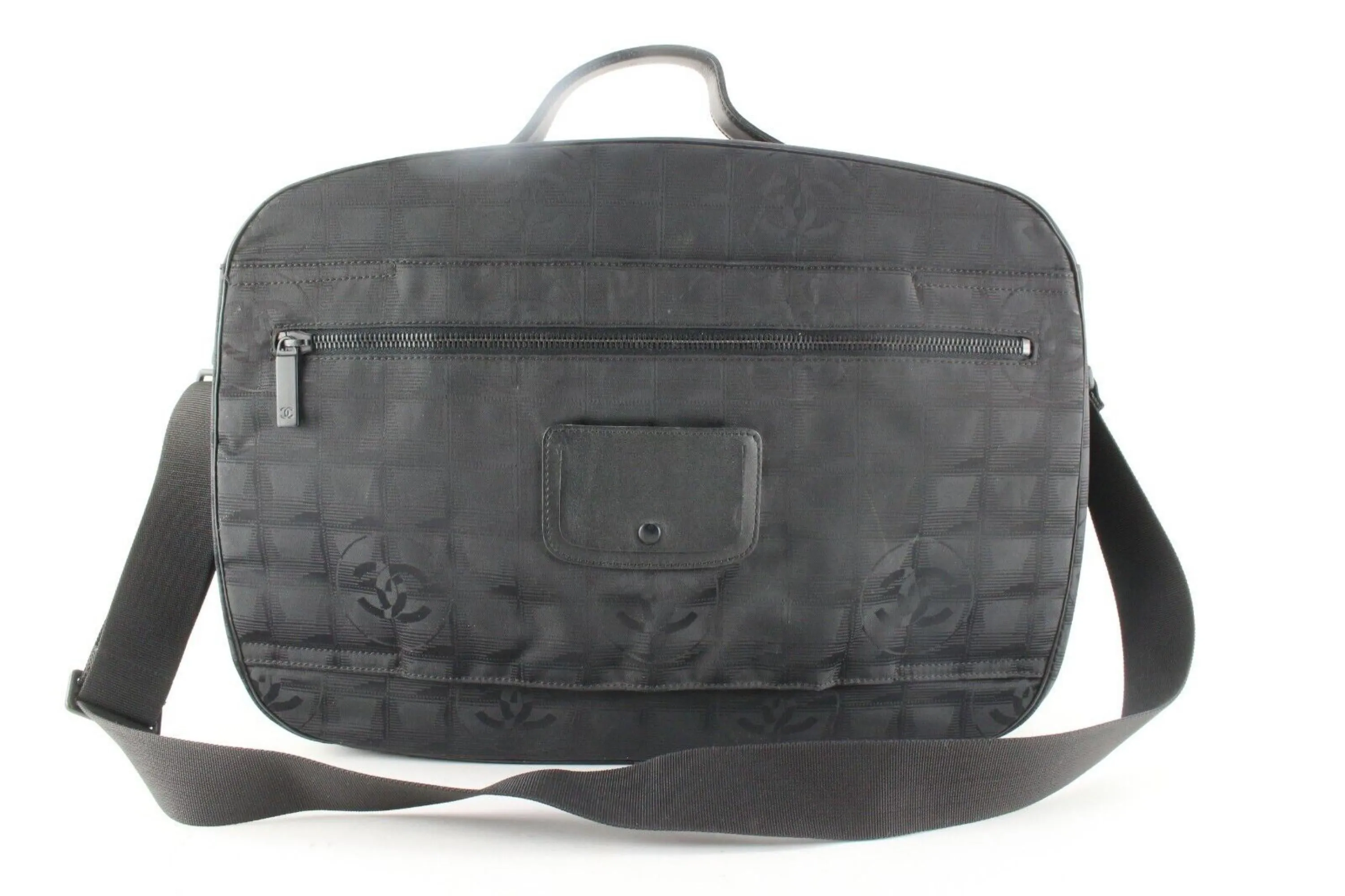 Chanel Black New Line Suitcase Messenger Carry-On 8CAS0419