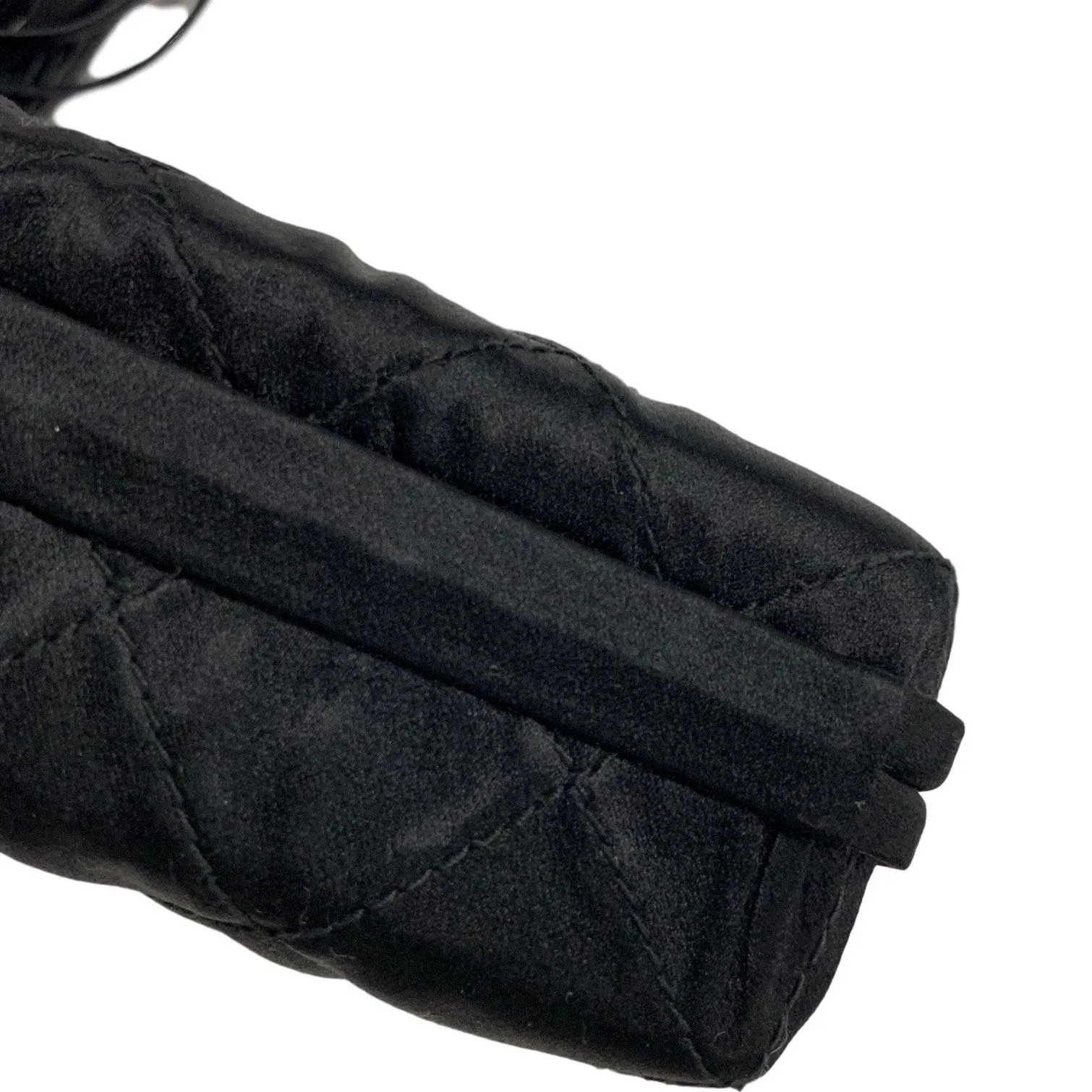 Chanel Black Satin Tassel Mini Box Clutch