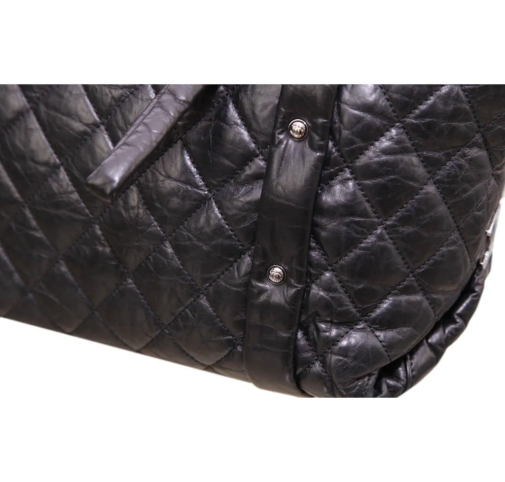 Chanel Grand Shopping Tote Black Calfskin Leather