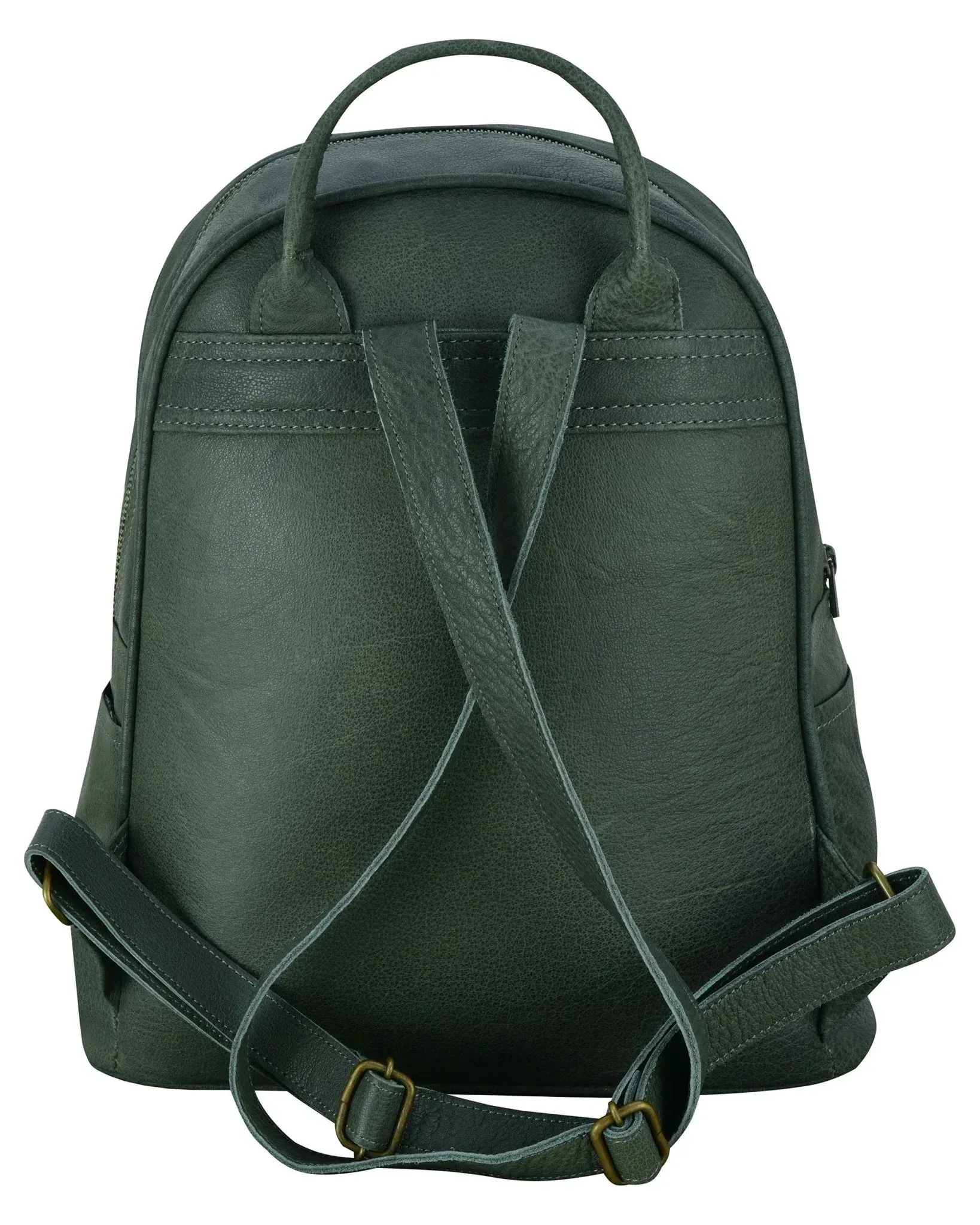 Charlie London One Pocket Classic Leather DayPack Backpack