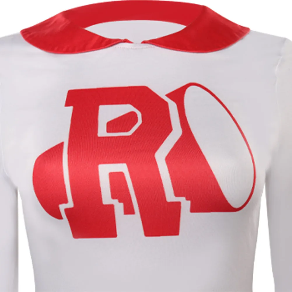 Cheerleader sportswear Cosplay Costume Halloween Carnival Party Disguise Suit Grease: Rydell High pinklady