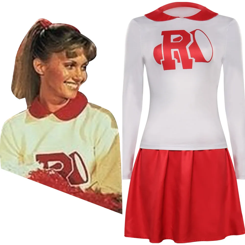 Cheerleader sportswear Cosplay Costume Halloween Carnival Party Disguise Suit Grease: Rydell High pinklady