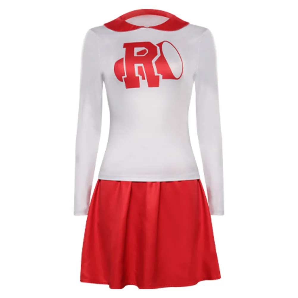 Cheerleader sportswear Cosplay Costume Halloween Carnival Party Disguise Suit Grease: Rydell High pinklady