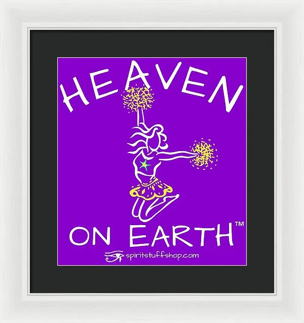Cheerleading Heaven On Earth - Framed Print