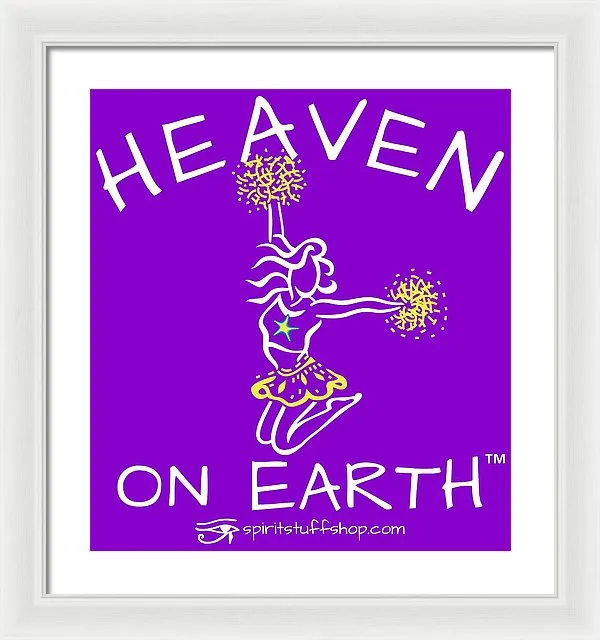 Cheerleading Heaven On Earth - Framed Print
