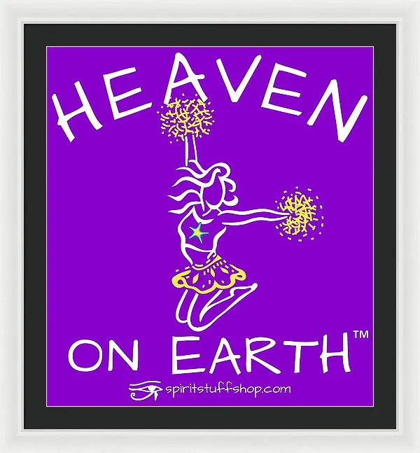 Cheerleading Heaven On Earth - Framed Print