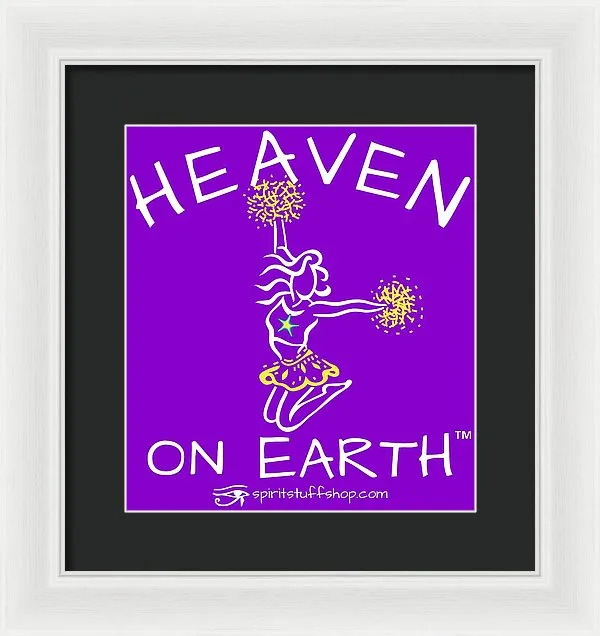 Cheerleading Heaven On Earth - Framed Print