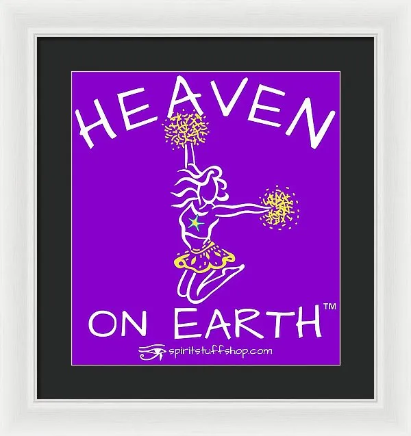 Cheerleading Heaven On Earth - Framed Print