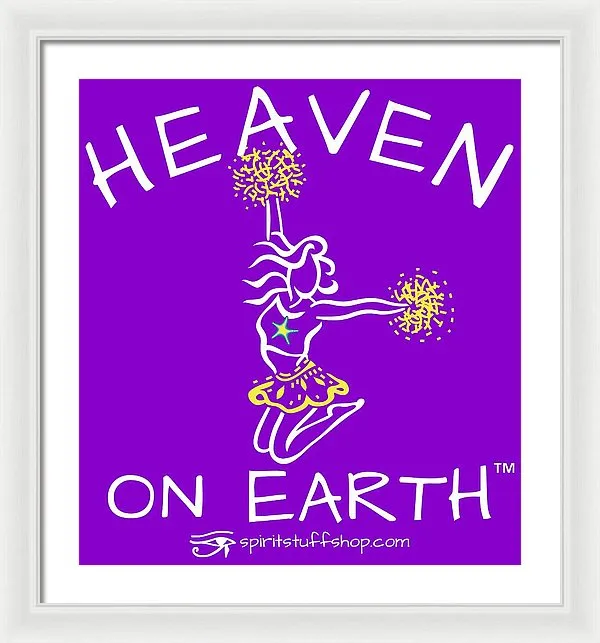 Cheerleading Heaven On Earth - Framed Print