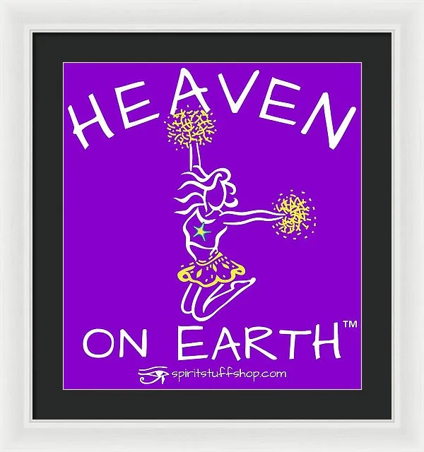 Cheerleading Heaven On Earth - Framed Print