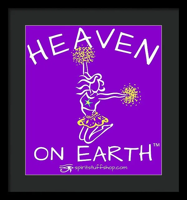 Cheerleading Heaven On Earth - Framed Print