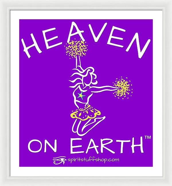 Cheerleading Heaven On Earth - Framed Print