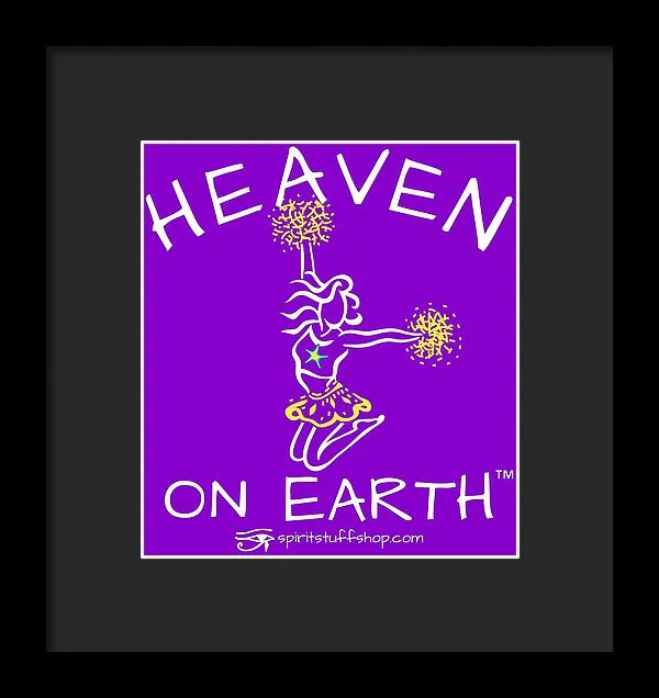 Cheerleading Heaven On Earth - Framed Print