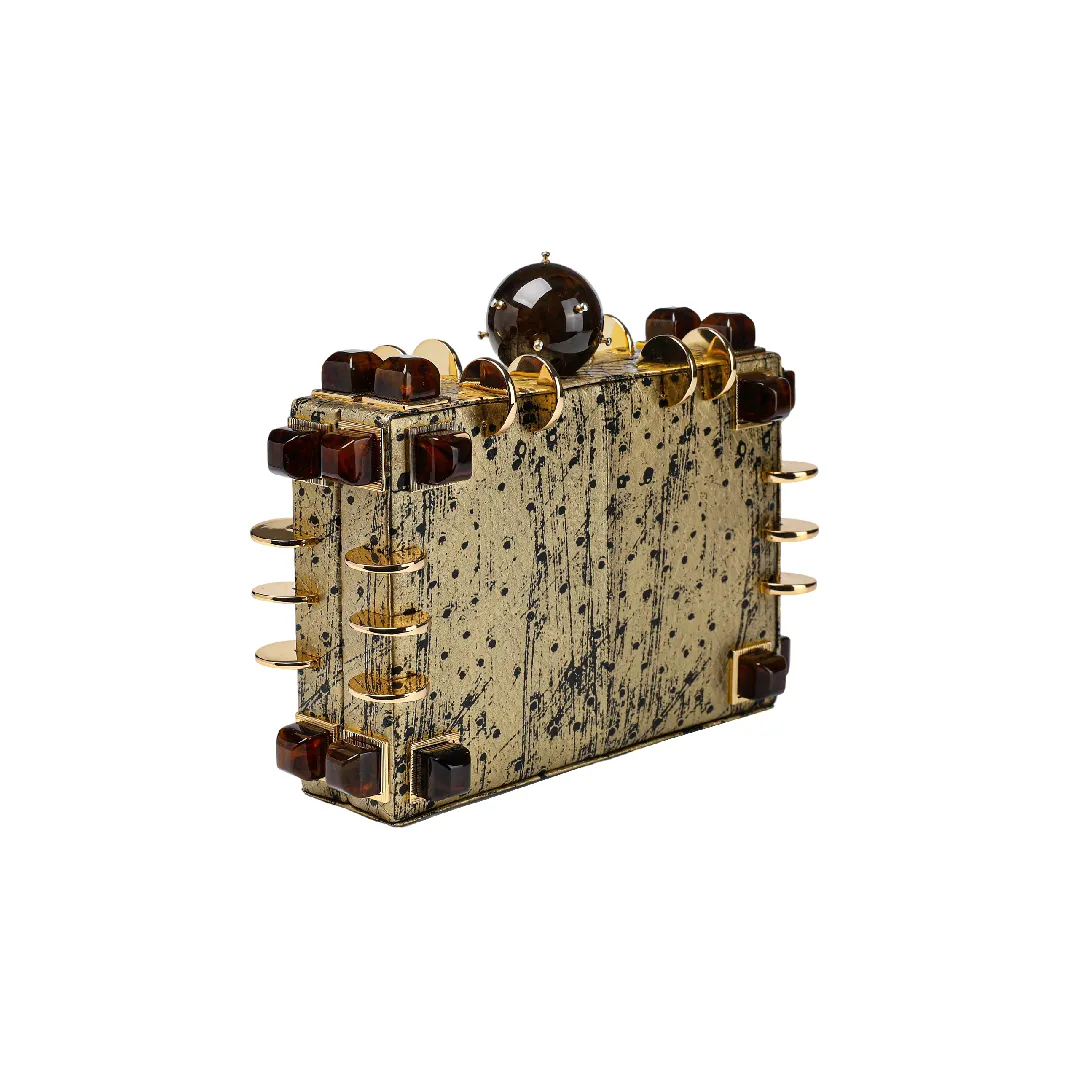CHEST GOLD OSTRICH