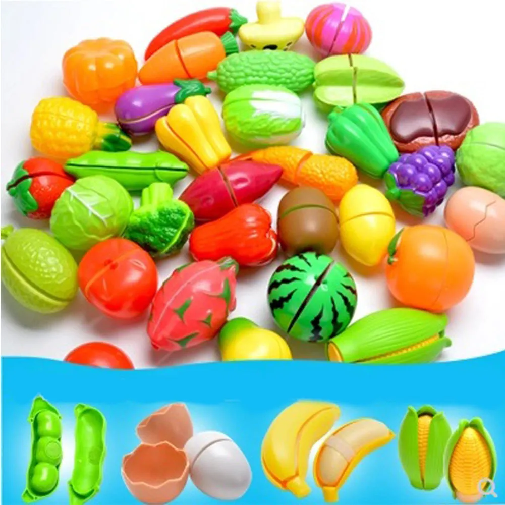 Children Cute Pretend Play Simulation Fruit Vegetable Set for Kids   Empty backpack (25*30*8)